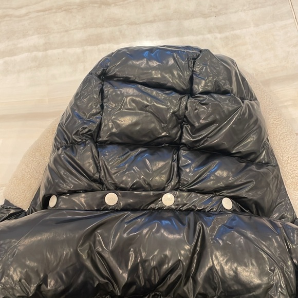 Sam Gigi shearling trim down Black Puffer Jacket - Picture 8 of 9